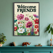 Load image into Gallery viewer, Diamond Painting - Partial Special Shaped - Welcome garden calligraphy and painting (30*40CM)
