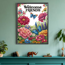 Load image into Gallery viewer, Diamond Painting - Partial Special Shaped - Welcome garden calligraphy and painting (30*40CM)
