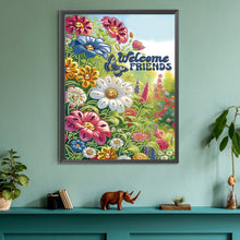 Load image into Gallery viewer, Diamond Painting - Partial Special Shaped - Welcome garden calligraphy and painting (30*40CM)
