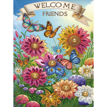 Load image into Gallery viewer, Diamond Painting - Partial Special Shaped - Welcome garden calligraphy and painting (30*40CM)
