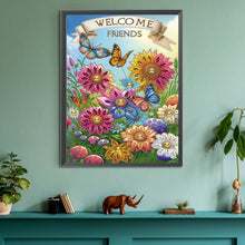 Load image into Gallery viewer, Diamond Painting - Partial Special Shaped - Welcome garden calligraphy and painting (30*40CM)
