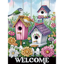 Load image into Gallery viewer, Diamond Painting - Partial Special Shaped - Welcome garden calligraphy and painting (30*40CM)
