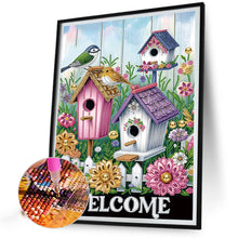 Load image into Gallery viewer, Diamond Painting - Partial Special Shaped - Welcome garden calligraphy and painting (30*40CM)
