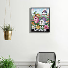 Load image into Gallery viewer, Diamond Painting - Partial Special Shaped - Welcome garden calligraphy and painting (30*40CM)
