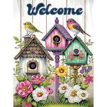 Load image into Gallery viewer, Diamond Painting - Partial Special Shaped - Welcome garden calligraphy and painting (30*40CM)
