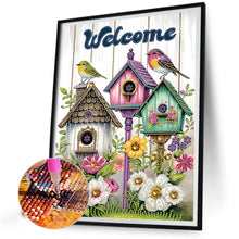 Load image into Gallery viewer, Diamond Painting - Partial Special Shaped - Welcome garden calligraphy and painting (30*40CM)
