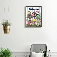 Load image into Gallery viewer, Diamond Painting - Partial Special Shaped - Welcome garden calligraphy and painting (30*40CM)
