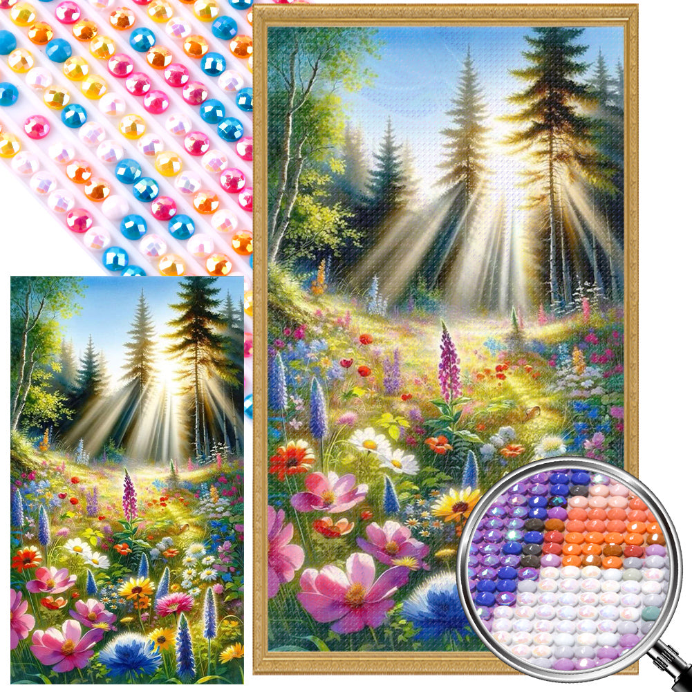 AB Diamond Painting - Full Round - Woods scenery (40*70CM)