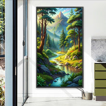 Load image into Gallery viewer, AB Diamond Painting - Full Round - Beautiful scenery in the woods (40*70CM)
