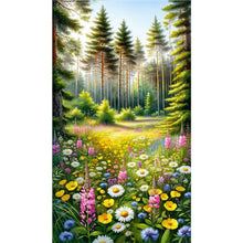 Load image into Gallery viewer, AB Diamond Painting - Full Round - Beautiful scenery in the woods (40*70CM)
