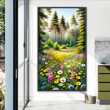 Load image into Gallery viewer, AB Diamond Painting - Full Round - Beautiful scenery in the woods (40*70CM)
