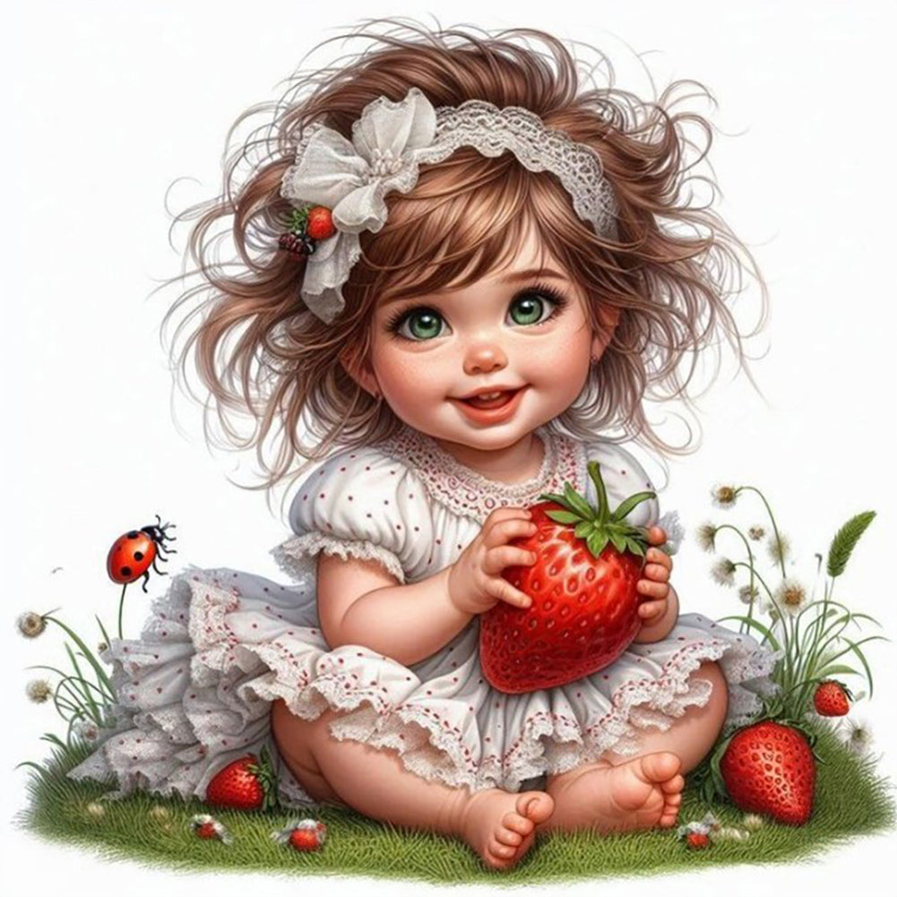 Diamond Painting - Full Round - Strawberry child (30*30CM)
