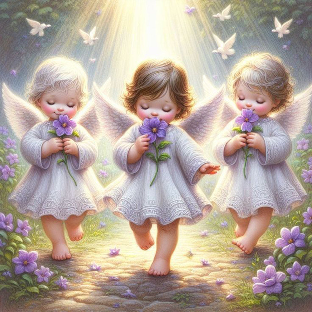 Diamond Painting - Full Round - Angel baby (40*40CM)