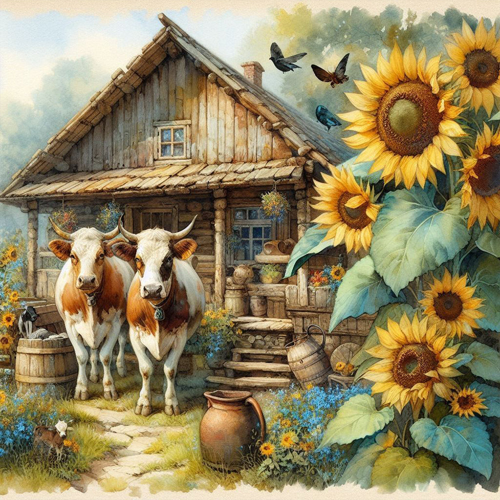 Diamond Painting - Full Round - Farm life (40*40CM)