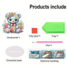 Load image into Gallery viewer, Acrylic Bear Table Top Diamond Painting Ornament Kits Desktop Diamond Art Kits
