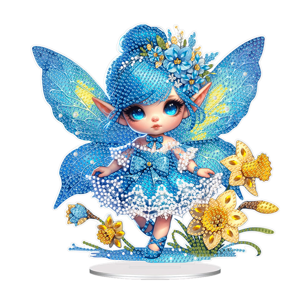 Acrylic Elf 5D DIY Diamond Art Tabletop Decorations Elf Girl Bedroom Table Decor