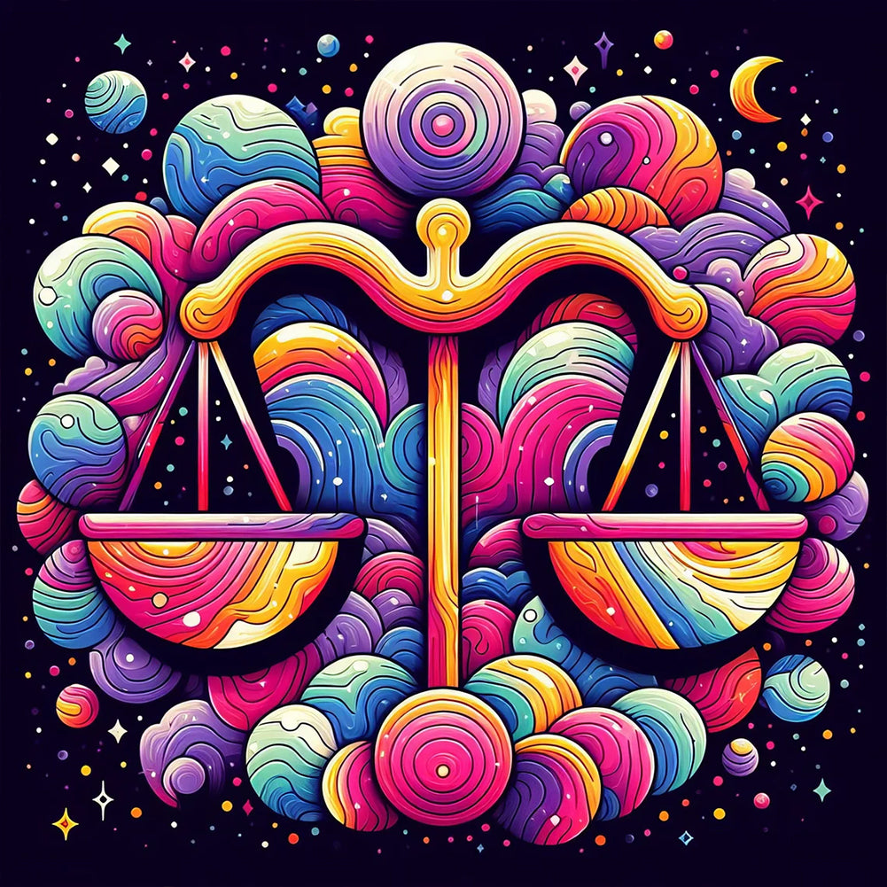 Diamond Painting - Full Round - 12 constellations¡¤Libra (40*40CM)