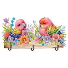 Load image into Gallery viewer, Wooden Bird Flower Special Shape Diamond Painting Hanging Hooks for Home Decor
