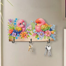 Load image into Gallery viewer, Wooden Bird Flower Special Shape Diamond Painting Hanging Hooks for Home Decor
