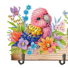 Load image into Gallery viewer, Wooden Bird Flower Special Shape Diamond Painting Hanging Hooks for Home Decor
