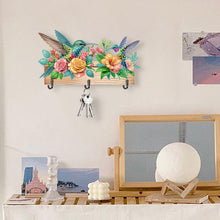 Load image into Gallery viewer, Wooden Hummingbird Rose Special Shape Diamond Painting Hanging Hooks for Decor
