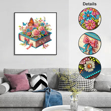 Load image into Gallery viewer, Diamond Painting - Partial Special Shaped - Reading book and flowers (30*30CM)
