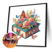 Load image into Gallery viewer, Diamond Painting - Partial Special Shaped - Reading book and flowers (30*30CM)

