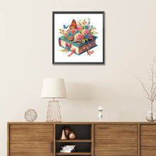 Load image into Gallery viewer, Diamond Painting - Partial Special Shaped - Reading book and flowers (30*30CM)
