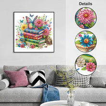 Load image into Gallery viewer, Diamond Painting - Partial Special Shaped - Reading book and flowers (30*30CM)
