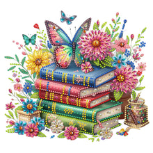 Load image into Gallery viewer, Diamond Painting - Partial Special Shaped - Reading book and flowers (30*30CM)
