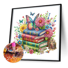 Load image into Gallery viewer, Diamond Painting - Partial Special Shaped - Reading book and flowers (30*30CM)
