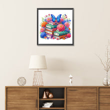Load image into Gallery viewer, Diamond Painting - Partial Special Shaped - Reading book and flowers (30*30CM)
