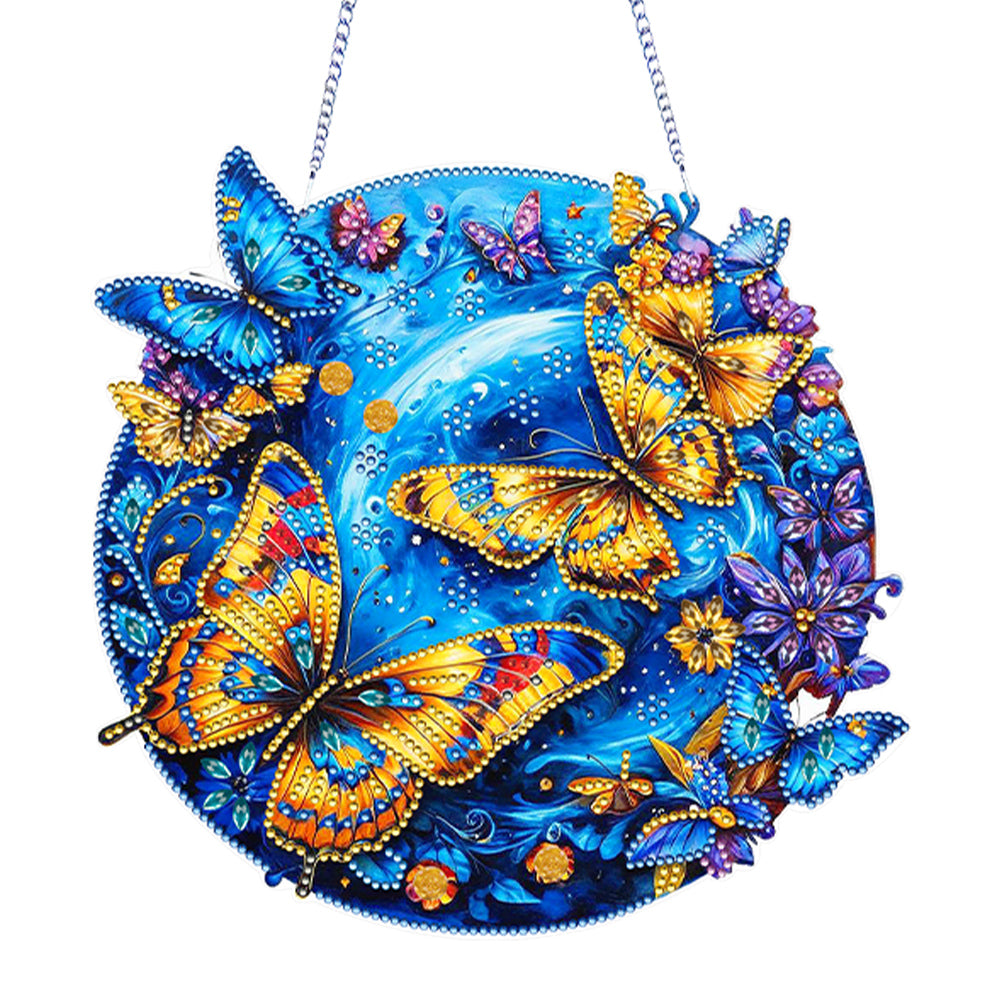 Acrylic Butterfly Special Shape Diamond Painting Hanging Pendant for Home Decor
