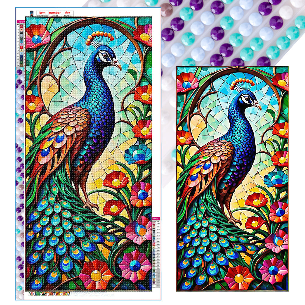 Diamond Painting - Full Round - Peacock (40*80CM)