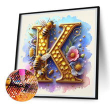 Load image into Gallery viewer, Diamond Painting - Full Round - Honey letter K (30*30CM)
