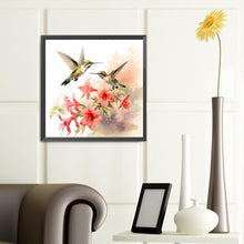 Load image into Gallery viewer, Diamond Painting - Full Round - Hummingbird holding a flower (40*40CM)
