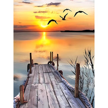Load image into Gallery viewer, 4pcs Round Diamond Painting Set - Beach Scenery (30*40CM)
