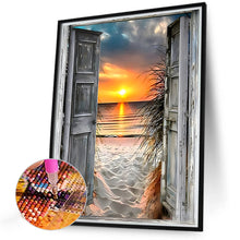 Load image into Gallery viewer, 4pcs Round Diamond Painting Set - Beach Scenery (30*40CM)
