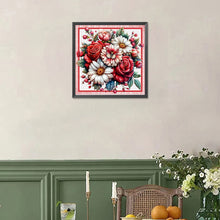 Load image into Gallery viewer, Diamond Painting - Full Square - Red and White Flowers (30*30CM)
