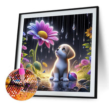 Load image into Gallery viewer, Diamond Painting - Full Round - Looking up at the sky puppy (40*40CM)

