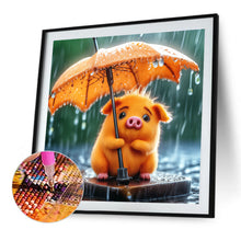 Load image into Gallery viewer, Diamond Painting - Full Round - Pig under the umbrella (40*40CM)
