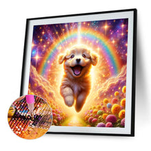Load image into Gallery viewer, Diamond Painting - Full Round - Rainbow cheerful puppy (40*40CM)
