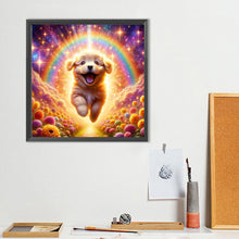 Load image into Gallery viewer, Diamond Painting - Full Round - Rainbow cheerful puppy (40*40CM)
