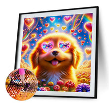 Load image into Gallery viewer, Diamond Painting - Full Round - Love hanging sunglasses puppy (40*40CM)
