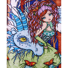 Load image into Gallery viewer, Diamond Painting - Full Round - Girl and dragon (40*50CM)
