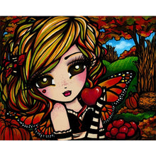 Load image into Gallery viewer, Diamond Painting - Full Round - Girl and butterfly wings (50*40CM)
