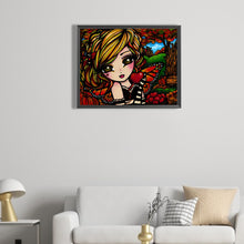 Load image into Gallery viewer, Diamond Painting - Full Round - Girl and butterfly wings (50*40CM)
