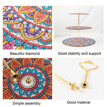 Load image into Gallery viewer, 3 Tier Acrylic Mandala Diamond Painting Cake Snack Stand for Afternoon Tea
