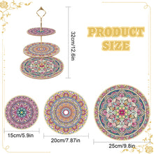 Load image into Gallery viewer, 3 Tier Acrylic Mandala Diamond Painting Cake Snack Stand for Afternoon Tea
