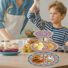 Load image into Gallery viewer, 3 Tier Acrylic Mandala Diamond Painting Cake Snack Stand for Afternoon Tea
